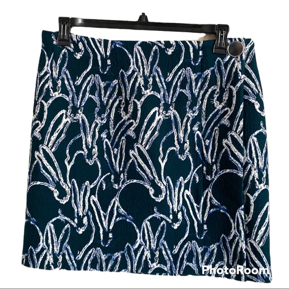 Jason Wu Dresses & Skirts - Jason Wu Grey Forest Green Embroidered Faux Wrap Wool Blend Skirt